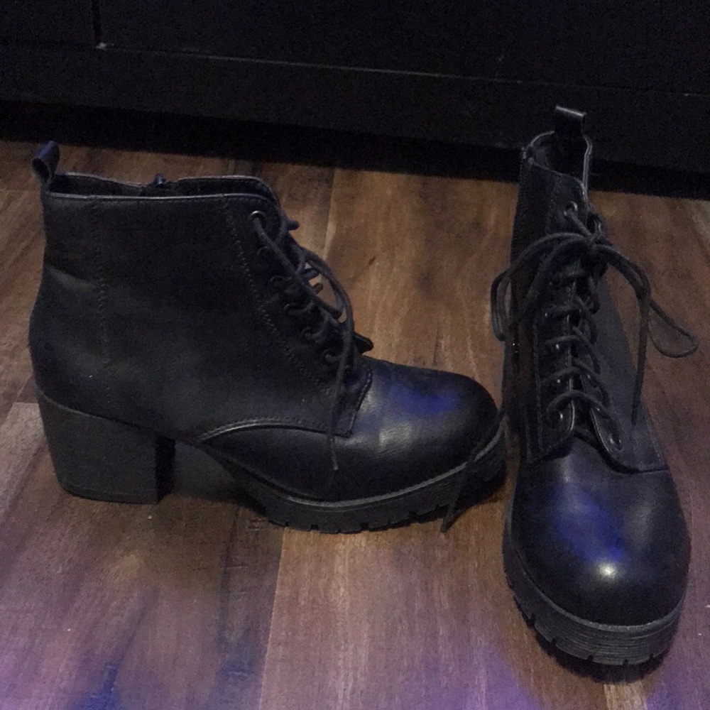 black combat boots !